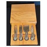 LL - New Classic Cuisine Cheese Knife Set within Cutting Board