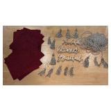 LL - Holiday Decor Set with Beaded Tassels, Placements, Bead Strands, and Script Word Signs