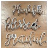 LL - Holiday Decor Set with Beaded Tassels, Placements, Bead Strands, and Script Word Signs