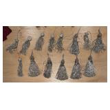 LL - Holiday Decor Set with Beaded Tassels, Placements, Bead Strands, and Script Word Signs