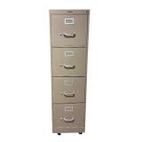 LL - Anderson Hickey 4-Drawer Metal File Cabinet on Casters
