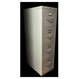 LL - Hon 4-Drawer Vertical Metal File Cabinet on Casters