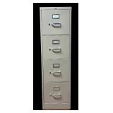 LL - Hon 4-Drawer Vertical Metal File Cabinet on Casters