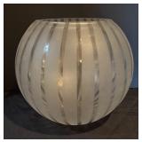 LL - Striped Frosted Glass Vase