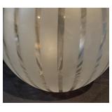 LL - Striped Frosted Glass Vase