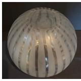 LL - Striped Frosted Glass Vase