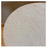 LR - Granite Top Accent Table with Wood Legs