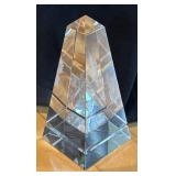 LR - Jaffa Etched Crystal Obelisk Decor with Eagle Design