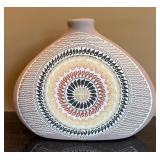 LR - J Barney Signed Artisan Vase with Geometric Design