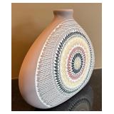 LR - J Barney Signed Artisan Vase with Geometric Design