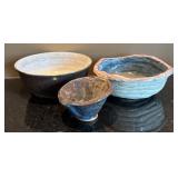 LR - Collection of Handmade Pottery Vessels and Bowls