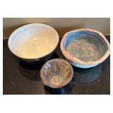 LR - Collection of Handmade Pottery Vessels and Bowls