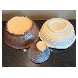 LR - Collection of Handmade Pottery Vessels and Bowls