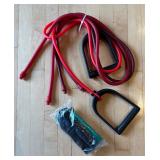 LR - Exercise Equipment Lot with Resistance Bands, Rollers, Flex Belt and More