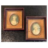 LR - Pair of Vintage Framed Portrait Prints