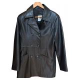 LR - Debenhams Nuage Black Leather Jacket Size 12