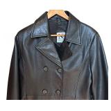 LR - Debenhams Nuage Black Leather Jacket Size 12