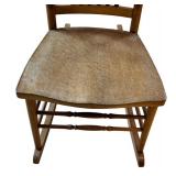 LR - Vintage Wooden Rocking Chair with Spindle Back