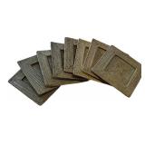 LR - Fall Decor Dining Set: Wicker Chargers, Leaf Placemats, Crocheted Coasters, Napkin Rings and More