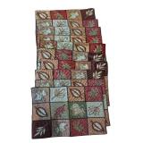 LR - Fall Decor Dining Set: Wicker Chargers, Leaf Placemats, Crocheted Coasters, Napkin Rings and More