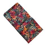 LR - Fall Decor Dining Set: Wicker Chargers, Leaf Placemats, Crocheted Coasters, Napkin Rings and More