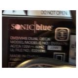 LR - Go Video Sonic Blue DVD VHS Dual Deck Player Model: DVR4175