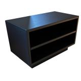 LR - Black Accent Table with Open Shelf