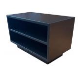 LR - Black Accent Table with Open Shelf