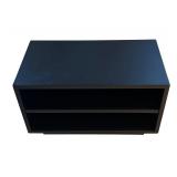 LR - Black Accent Table with Open Shelf