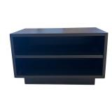 LR - Black Accent Table with Open Shelf