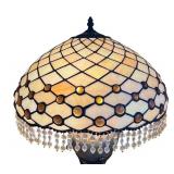 U - Pair of Tiffany Style Stained Glass Table Lamps