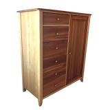 U - Vermont Precision Woodwork Solid Maple and Cherry Armoire Dresser