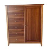 U - Vermont Precision Woodwork Solid Maple and Cherry Armoire Dresser