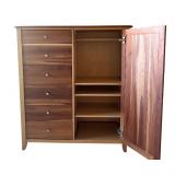 U - Vermont Precision Woodwork Solid Maple and Cherry Armoire Dresser