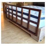 U - King Bed with Leather Upholstered Headboard