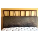 U - King Bed with Leather Upholstered Headboard