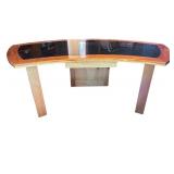 O - Executive Cherry Wood Desk with Inlaid Granite Top