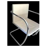 U - Pair of Chrome Base Cantilever Armchairs