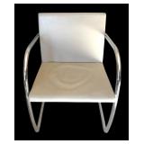 U - Pair of Chrome Base Cantilever Armchairs