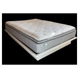 U - White Platform Bed Frame