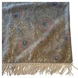 U - Casanova Peacock Feather Pattern Throw