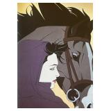 DR - Patrick Nagel Serigraph Print NC-13 Woman and Horse