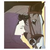 DR - Patrick Nagel Serigraph Print NC-13 Woman and Horse