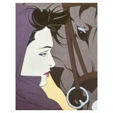 DR - Patrick Nagel Serigraph Print NC-13 Woman and Horse