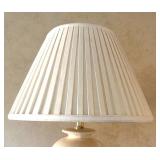 U - Classic Cream Table Lamp with Pleated Shade