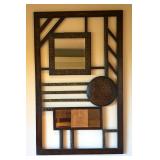 U - Large Metal Wall Decor with Mirror Accents