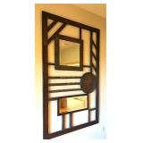 U - Large Metal Wall Decor with Mirror Accents