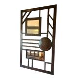 U - Large Metal Wall Decor with Mirror Accents