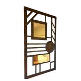 U - Large Metal Wall Decor with Mirror Accents