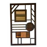 U - Large Metal Wall Decor with Mirror Accents